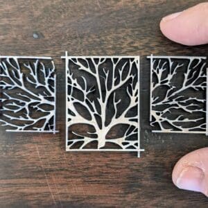 Beautiful Dollhouse Wooden Tree Triptych Wall Art