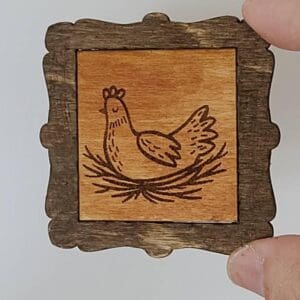 Country Chic Miniature Dollhouse Chicken Picture