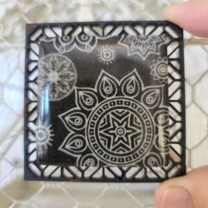 Dollhouse Miniature Etched Tile
