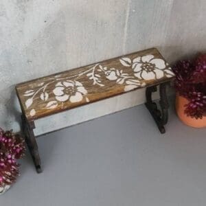 Dollhouse Wooden Stenciled Table