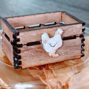 Fun Dollhouse Miniature Chicken Box Crate