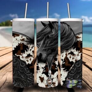Gorgeous Black Horse 20Oz Tumbler