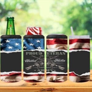 Gorgeous Proud Army Veteran 4-In-1 Tumbler