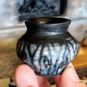 Home Irresistible Miniature Ceramic Pottery Ooak Vase Naked Raku Pop Off Wide Mouth