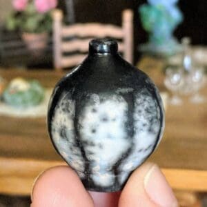Legendary Miniature Ceramic Pottery Ooak Vase Naked Raku Pop Off (Narrow Mouth)