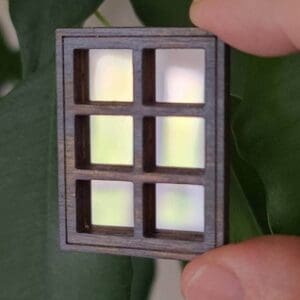Rectangular Dollhouse Wooden Pane Window Mirror