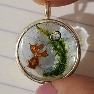 Unique Charm With Orange Goldfish In Clear Water