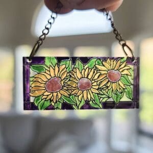 Unique Dollhouse Miniature Sunflower Suncatcher