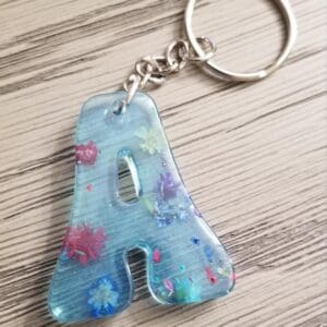 Home Fun Resin Alphabet Keychains