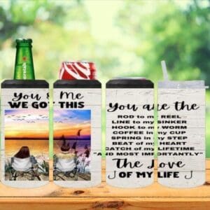 Adorable Couple Fishing 4-In-1 Tumbler