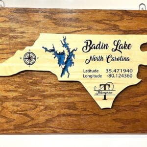 Custom 3D Badin Lake Wood Sign