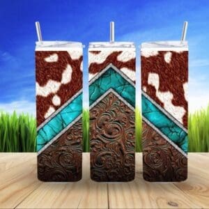Unique Cow Leather 20Oz Tumbler