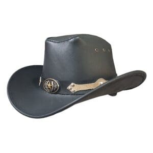 Home Rodeo King Cowboy Black Leather Hat