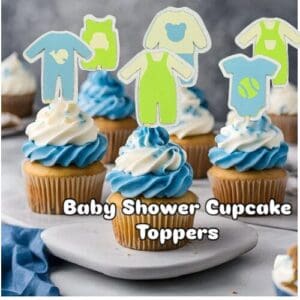 Baby Shower Cupcake Toppers-Baby Boy
