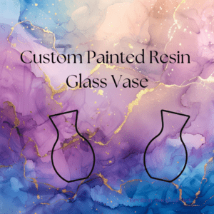 Home Custom Painted Resin Glass Vase