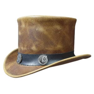 Home El Dorado Pocker Band Leather Top Hat