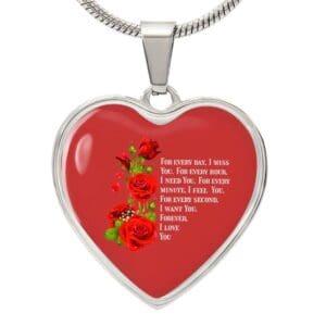 Home Luxury Heart Pendant Necklace Forever I Love You