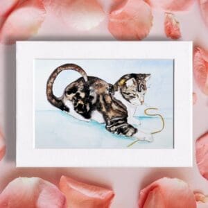 Starburst Cat Animal Art Mini