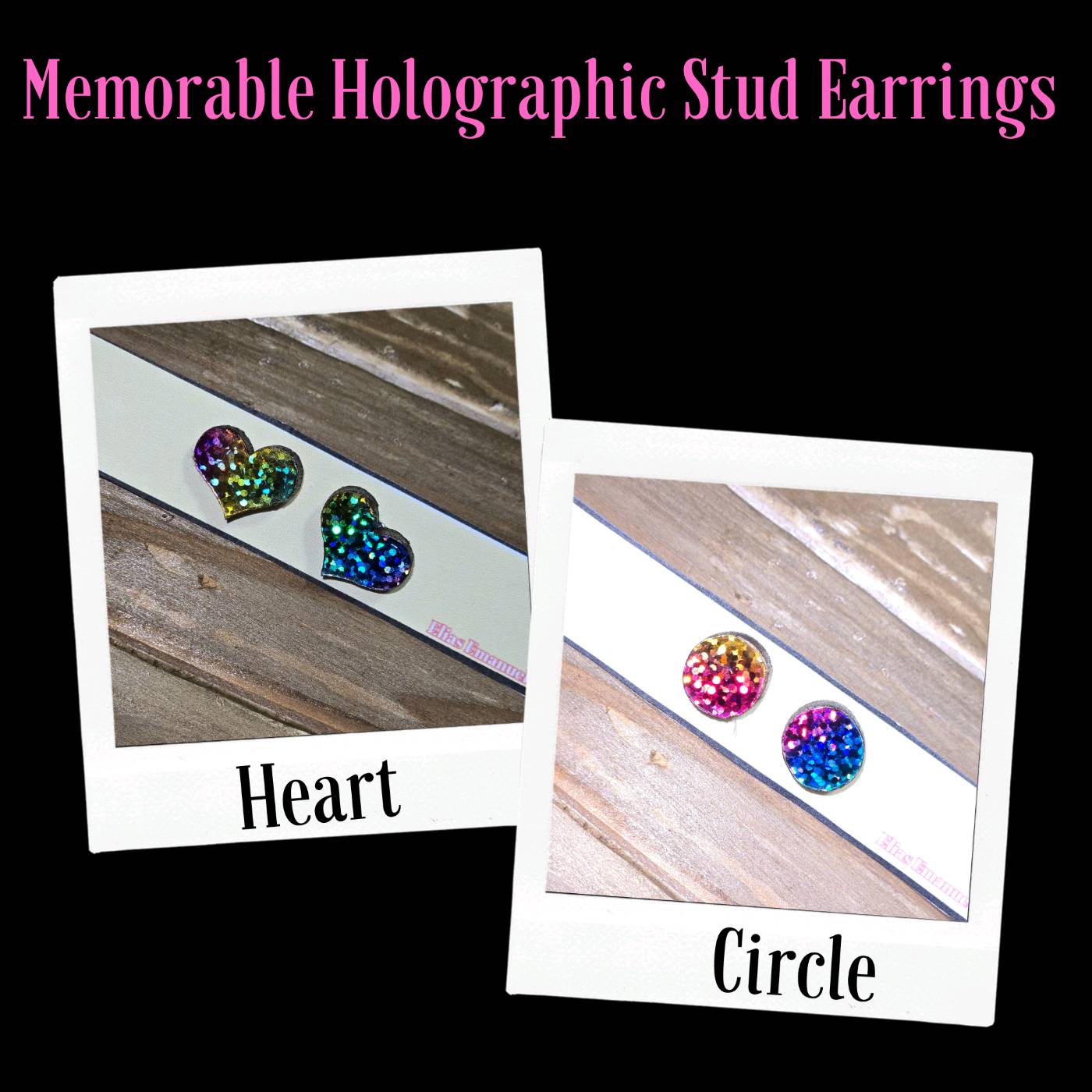 Home Memorable Holographic Stud Earrings