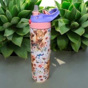 Adorable Highland Cow 20Oz Waterbottle