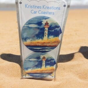 Adorable Lighthouse Car Coaster Set