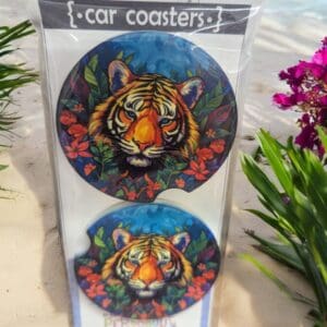 Tiger Car Coaster Set