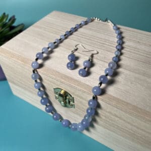 Aquamarine Necklace And Earrings Set