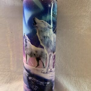 Wolf Howling At The Moon Tumbler