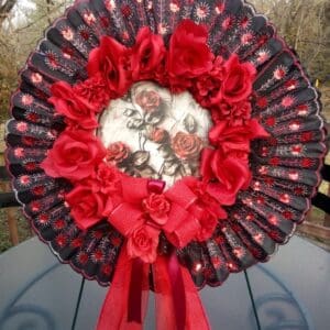 Unique Handmade Red Roses Wreath