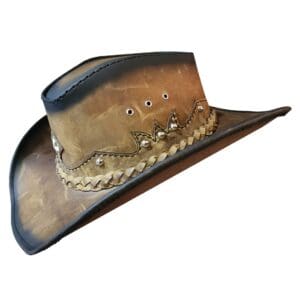 Home Western Icon Cowboy Smoky Edges Leather Hat