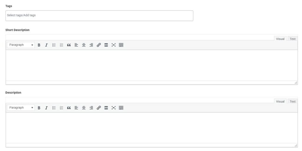 Entering Simple Products Content Area