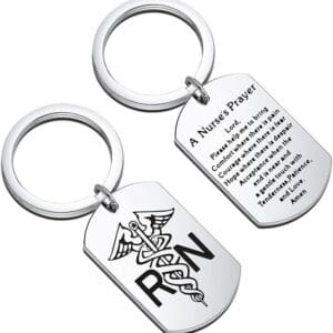 Custom Stainless Steel Nursing Keychain
