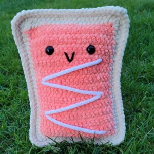 Home Large Crochet Toaster Pastry Plush – Soft Handmade Amigurumi
