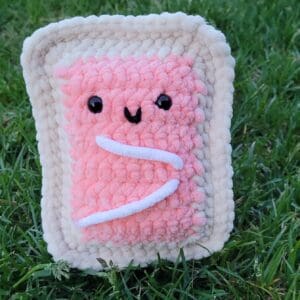 Small Crochet Toaster Pastry Plush – Cute Mini Food Plush