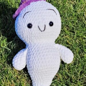 Crochet Ghost With Witch Hat – Handmade Plush