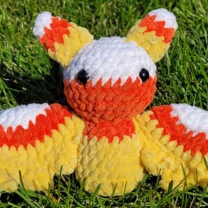 Crochet Candy Corn Bat Plush
