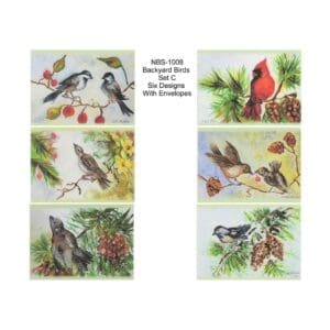 Backyard Birds Set C Watercolor Art Note Card Boxed Set Of 6 Assorted Designs Clearance Limited Stock