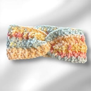 Beautiful Crochet 3&Quot; Twisted Headband For Girl Size 3-6 Months