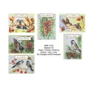 Retro Season Of Watercolor Art Note Card Boxed Set Of 6 Assorted Designs Clearance Limited Stock