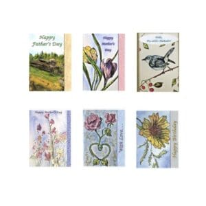 Sentiments 2 Watercolor Art Note Card Boxed Set Of 6 Assorted Designs Clearance Limited Stock