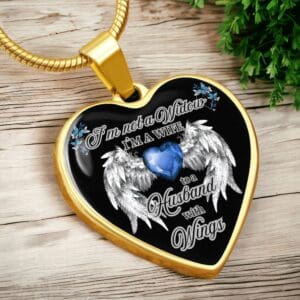 Home Wife To A Husband With Wings Memorial Necklace
