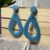 Blue Teardrop Dangle Earrings